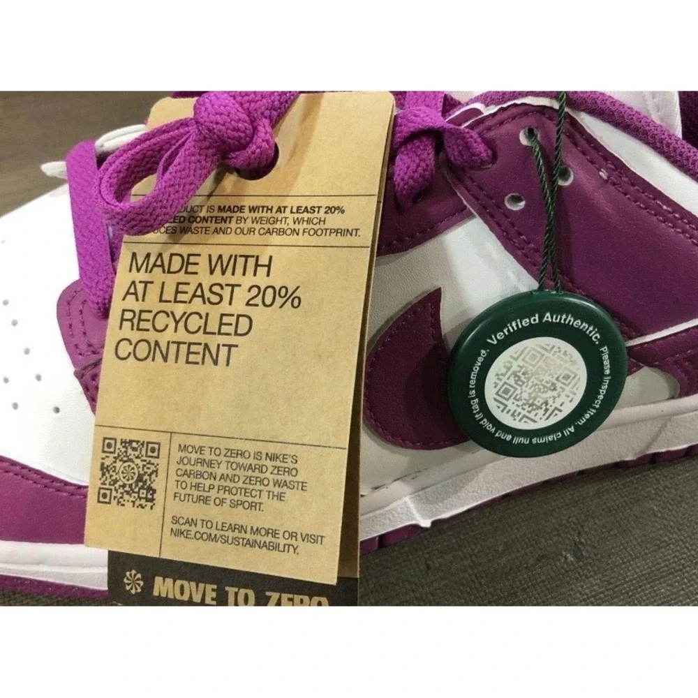 Nike Dunk Low Next Nature White Hot Fuchsia DD1873 110‎ Women's Size 11